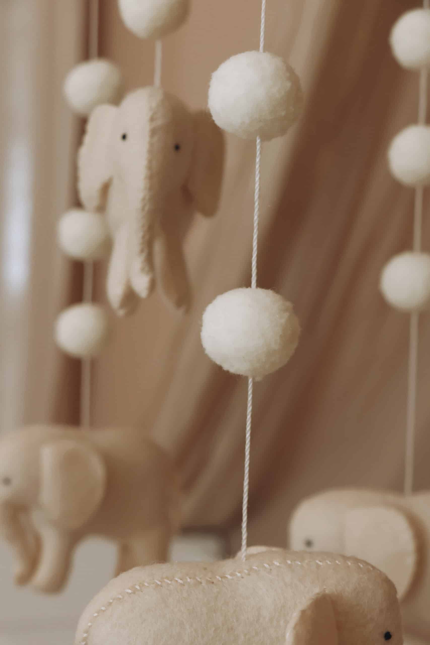 Handmade Elephants baby mobile