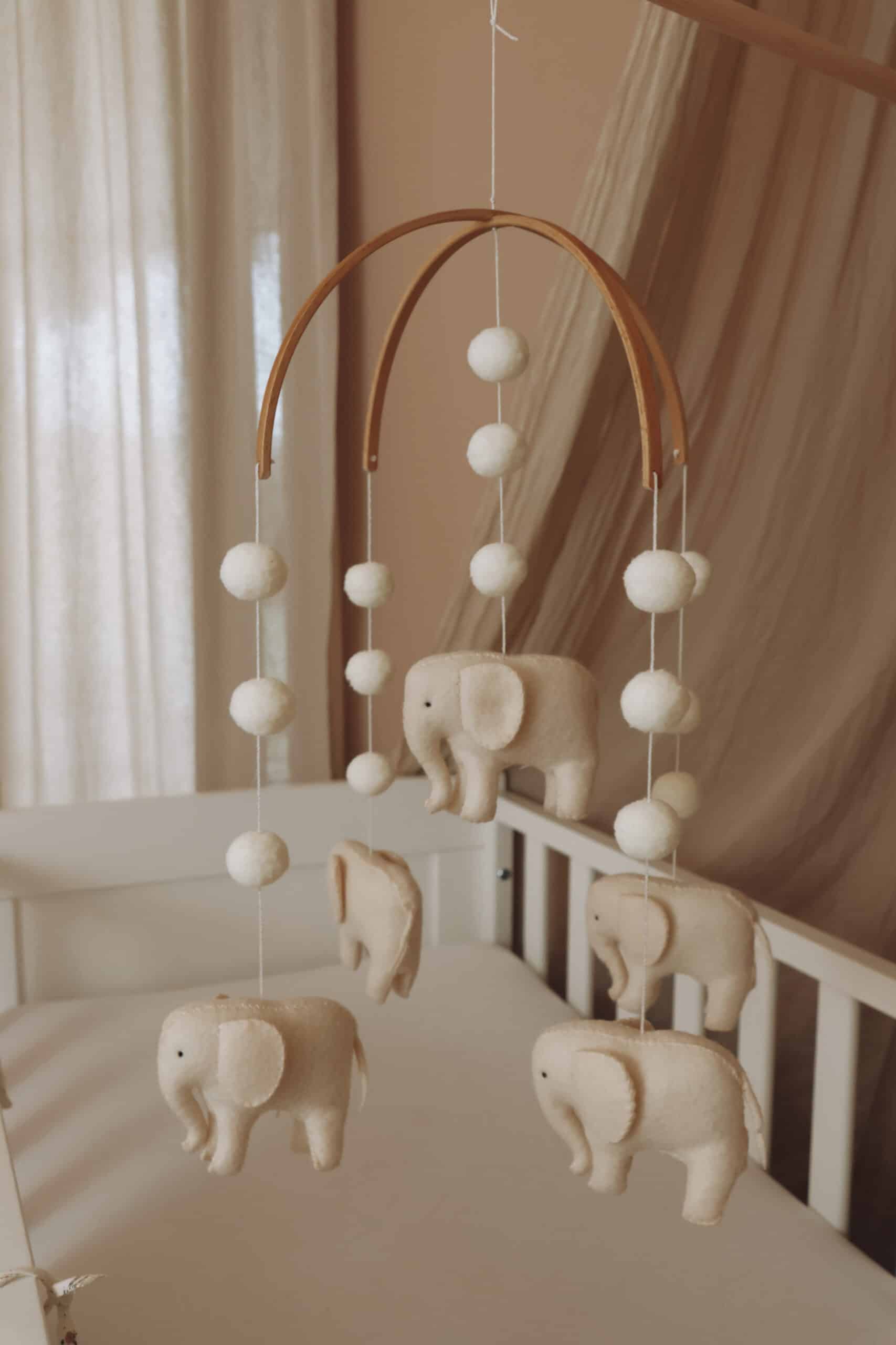 Handmade Elephants baby mobile