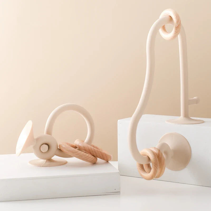 Wood and Silicone Toy Roller Coaster