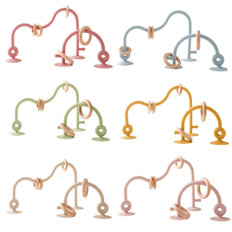 Wood and Silicone Toy Roller Coaster