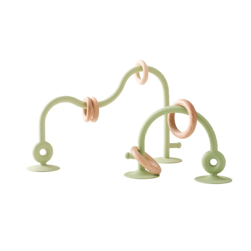 Wood and Silicone Toy Roller Coaster