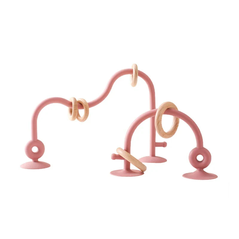 Wood and Silicone Toy Roller Coaster