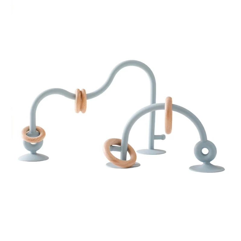 Wood and Silicone Toy Roller Coaster