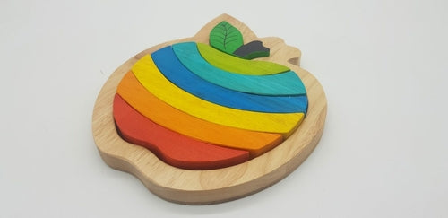 Wooden Rainbow Apple puzzle