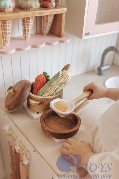 Wood Cooking Set - Pots and Pans