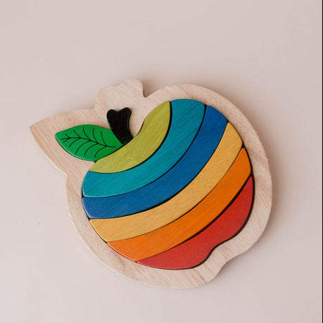 Wooden Rainbow Apple puzzle