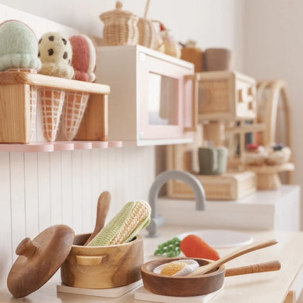 Wood Cooking Set - Pots and Pans