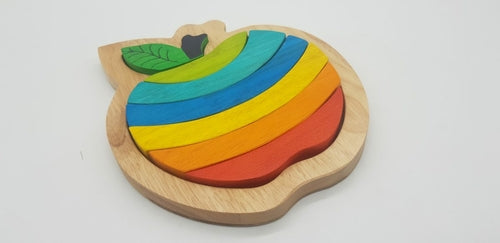 Wooden Rainbow Apple puzzle