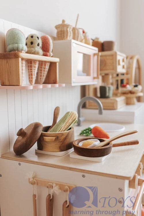 Wood Cooking Set - Pots and Pans